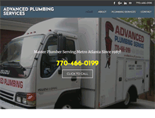 Tablet Screenshot of calladvancedplumbing.com